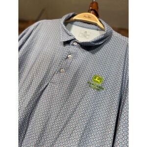 XL Golf Polo "John Deere Classic Performance" X Large Geometric Polo Shirt